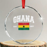 Ghana Est 1957 Ghanaian Flag Independence Day Crystal Glass Ornament Ghanaian Heritage Pride