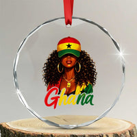 Ghanaian Princess Ghana Flag Melanin Crystal Glass Ornament Black Girls