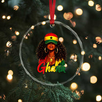 Ghanaian Princess Ghana Flag Melanin Crystal Glass Ornament Black Girls