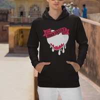 Valentine's Day Hoodie Dead Inside Melting Heart Goth - Wonder Print Shop