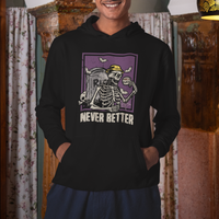 Halloween Hoodie Dead Inside But Caffeinated Skeleton Halloween Costume - Wonder Print Shop