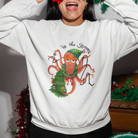 Octopus Tis The Season Christmas Tree Sweatshirt - Wonder Print Shop