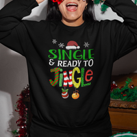 Single And Ready To Jingle Funny Christmas Ball Sweatshirt - Wonder Print Shop