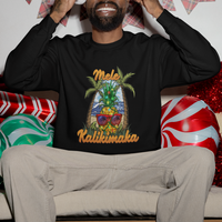 Mele Kalikimaka Christmas In Hawaii Xmas Light Pineapple Sweatshirt - Wonder Print Shop