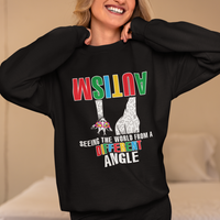 Giraffe Autism Seeing World Different Angle Sweatshirt - Wonder Print Shop