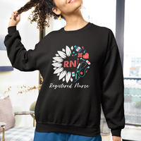 Funny Nurse Sweatshirt RN Registered Nurse Pride Nurse Life Empowering Caregivers #NurseLife #RegisteredNurse Sunflower - Wonder Print Shop