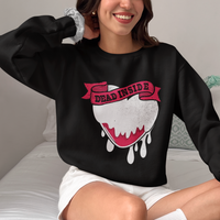 Valentine's Day Sweatshirt Dead Inside Melting Heart Goth - Wonder Print Shop