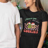 Teacher Christmas T Shirt I Teach The Smartest Cookies Retro Groovy Xmas Cookies - Wonder Print Shop