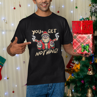 Christmas T Shirt Angry Santa Candy Gun You Get Nothing Cool Gangsta - Wonder Print Shop