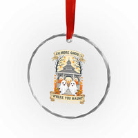 Gilmore Ghouls Halloween Ghost Crystal Glass Ornament Cute Couple Spooky Boo with Fall Gazebo TS02
