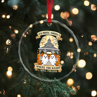 Gilmore Ghouls Halloween Ghost Crystal Glass Ornament Cute Couple Spooky Boo with Fall Gazebo TS02