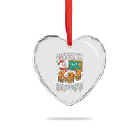 Gingerbread Classroom 67 Meme Heart Crystal Glass Ornament Funny Christmas Teacher My Students To Stop Saying Six Seven - Wonder Print Shop