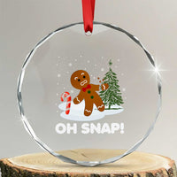 Gingerbread Crystal Glass Ornament Oh Snap Funny Christmas Cookie Baking Squad TS02