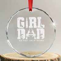 Girl Dad Crystal Glass Ornament Vintage Her First Line Of Defense Gun Lovers Fathers Day