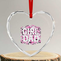 Girl Dad Heart Crystal Glass Ornament Pink Camo Hunting Daddy Father's Day - Wonder Print Shop