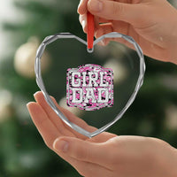 Girl Dad Heart Crystal Glass Ornament Pink Camo Hunting Daddy Father's Day - Wonder Print Shop