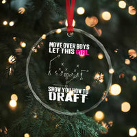 Girls Fantasy Football Crystal Glass Ornament Move Over Boys Draft Party Commish FFL - Wonder Print Shop