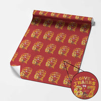 Give Thanks To 67 Wrapping Paper Roll Funny Brainrot Six Seven Meme Thanksgiving Gift - Wonder Print Shop