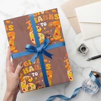 Give Thanks To 67 Wrapping Paper Roll Funny Brainrot Six Seven Meme Thanksgiving Gift - Wonder Print Shop