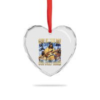 Give Us This Day Our Daily Shred Funny Christian Jesus Rock Heart Crystal Glass Ornament Faith Humor Music Lover Inspired Gift