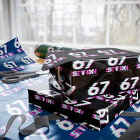 Glitch Optical Illusion Six Seven Meme Wrapping Paper Roll Gen Alpha Slang Gift - Wonder Print Shop