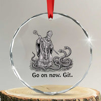 Go On Now Git Funny Saint Patrick Banishing Snakes Crystal Glass Ornament Irish History Humor St Patricks Day