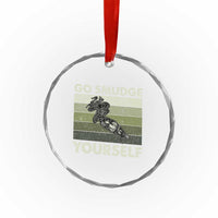 Go Smudge Yourself Crystal Glass Ornament Funny Sage Bundle Smudging Feather TS10
