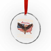 God Bless America 250th Anniversary Crystal Glass Ornament 250 Years USA 4th Of July