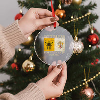 God Bless Pope Leo XIV Crystal Glass Ornament 267th Pope Vatican Flag TS02