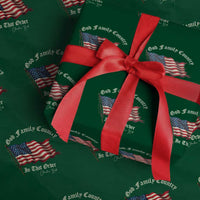 God Family Country In That Order Wrapping Paper Roll Charlie Kirk Patriotic Christian Vintage USA Flag - Wonder Print Shop
