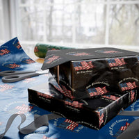 God Family Country In That Order Wrapping Paper Roll Charlie Kirk Patriotic Christian Vintage USA Flag - Wonder Print Shop