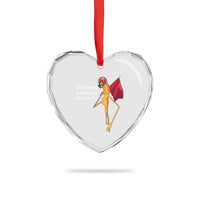 God Forbid A White Boy Get A Lil Motion Heart Crystal Glass Ornament Marcus The Worm Robert Meme Cosplay - Wonder Print Shop