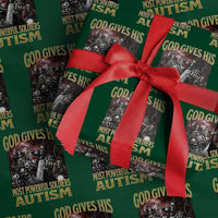 God Gives His Most Powerful Soldiers Autism Wrapping Paper Roll Funny Hard Skeleton Meme