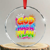 God Has A Plan Crystal Glass Ornament Graffiti Rap Christian Faith Graphic