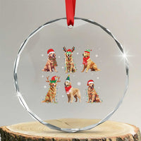 Golden Retriever Xmas Crystal Glass Ornament Gift for Dog Lover Happy New Year Dog Xmas Lights TS10
