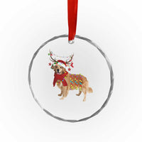 Golden Retriever Xmas Crystal Glass Ornament Gift for Dog Lover Happy New Year Xmas Lights TS10
