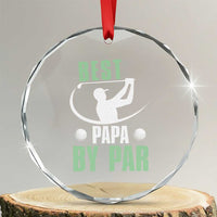 Golf Dad Crystal Glass Ornament Best Papa By Par Funny Golfer Fathers Day Gifts TS10