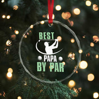 Golf Dad Crystal Glass Ornament Best Papa By Par Funny Golfer Fathers Day Gifts TS10