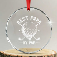 Golf Dad Crystal Glass Ornament Best Papa By Par Golfer Fathers Day Gifts TS10