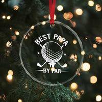 Golf Dad Crystal Glass Ornament Best Papa By Par Golfer Fathers Day Gifts TS10