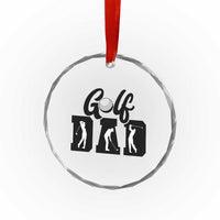 Golf Dad Crystal Glass Ornament Gift For Sport Lover TS12