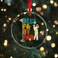 Golf Gifts for Dad Crystal Glass Ornament Retro Best Pa By Par Fathers Day - Wonder Print Shop
