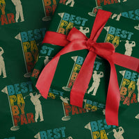 Golf Gifts for Dad Wrapping Paper Roll Retro Best Pa By Par Fathers Day - Wonder Print Shop