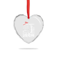Golf Of America Patriotic USA Flag Heart Crystal Glass Ornament Funny Golfing Pun American Sports Gift for Patriotic Golfers n Dads