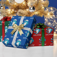 Golphin Dolphin Pun Wrapping Paper Roll Funny Golf Gift - Wonder Print Shop