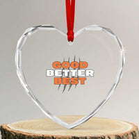 Good Better Best Chicago Football Inspirational Heart Crystal Glass Ornament Fierce Bears Claw Graphic for Fan TS02