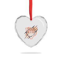 Good Better Best Graphic Heart Crystal Glass Ornament Motivational Football Fans - Wonder Print Shop