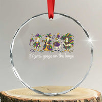 Goose Mardi Gras Crystal Glass Ornament Funny Mardi Goose On The Loose New Orleans Carnival