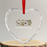 Goose Mardi Gras Heart Crystal Glass Ornament Funny Mardi Goose On The Loose New Orleans Carnival