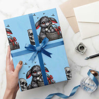 Gothic Easter Bunny Wrapping Paper Roll Dark Aesthetic Rabbit Gift